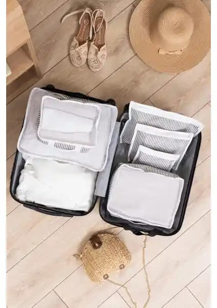 ALAS Bavul Organizer Çizgili: Seyahatlerde Pratik ve Düzenli Taşıma Çözümü