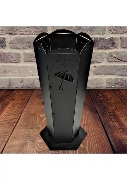 Aless Metal Siyah Şemsiyelik: Modern ve Dayanıklı Dekoratif Aksesuar