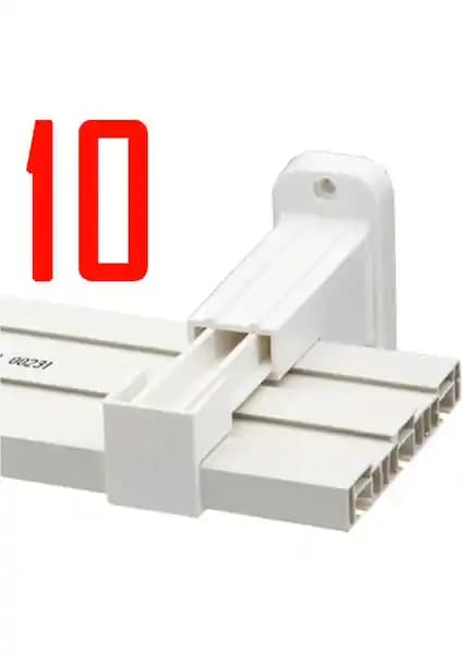 Aliden 10 Adet Plastik Perde Rayı Korniş Askı Aparatı Duvara Montaj İçin