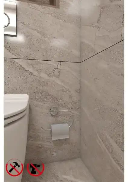 Alper Banyo İris Krom Tuvalet Kağıtlığı Modern ve Dayanıklı Banyo Aksesuarı