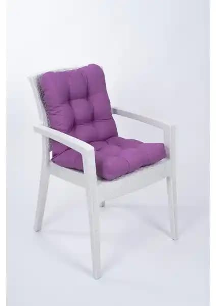 Altınpamuk Candy Mor Pofidik Arkalıklı Sandalye Minderi: Estetik ve Konforun Buluşması