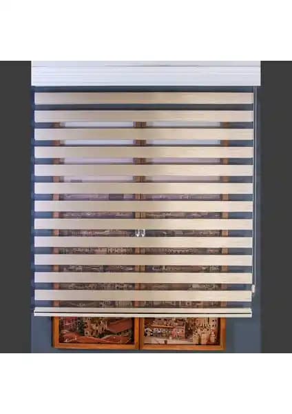 Anıper Zebra Perde Sütlü Kahve 100x200 cm Modern Tasarım ve Dayanıklı Malzeme