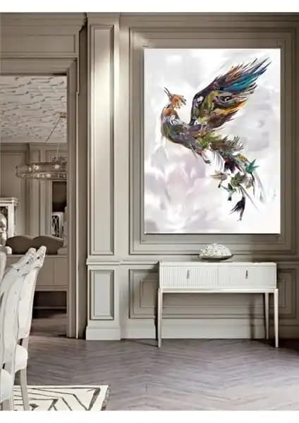 Anka Kuşu Temalı Kanvas Tablo ile Modern ve Dayanıklı Dekorasyon Çözümü