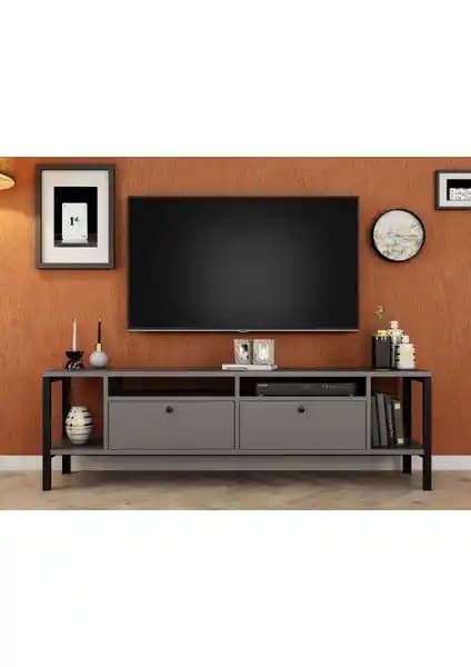 Ankara Mobilya Alaluna Metal Ayaklı Antrasit 160 cm TV Ünitesi Detaylı İnceleme