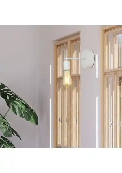 Apliqa Binay Beyaz Boyalı Duvar Lambası Modern ve Şık İç Mekan Aydınlatma Çözümü