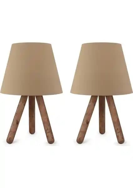 Art&Gift North Home Ahşap Ayaklı Abajur: Modern ve Doğal Tasarım ile Şık Aydınlatma Çözümü