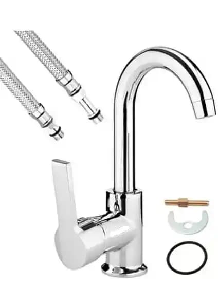 Arvenis Sıcak Soğuk Çift Girişli Delta Lüx Gövde Lavabo Musluğu ve Bataryası Özellikleri