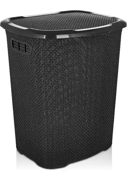 Aslife Kirli Çamaşır Sepeti Damla Desenli Krem Renkli Hafif ve Dayanıklı Tasarım