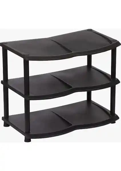 Atadan 3 Katlı Siyah Plastik Ayakkabılık: Fonksiyonel ve Estetik Depolama Çözümü