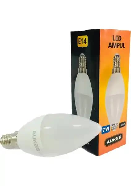 Aukes 7W E14 Gün Işığı Mum LED Ampulü - Enerji Verimli Modern Aydınlatma Çözümü