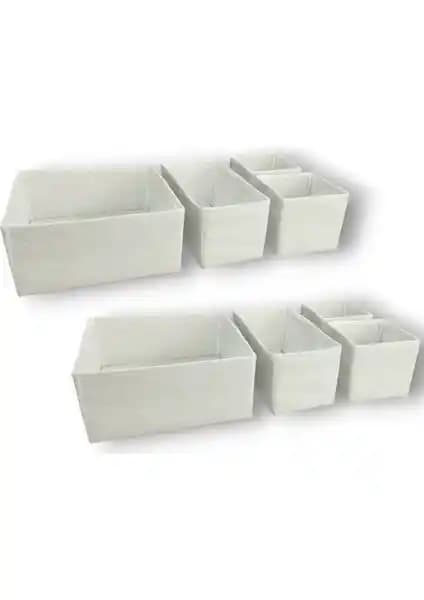 Balkan Room 8'li Beyaz Çekmece İç Düzenleyici Seti Pratik ve Şık Depolama Çözümü