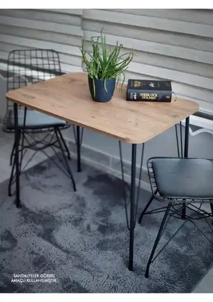 Bambeds Eclipse Metal Ayaklı Mutfak Masası 60x90 cm modern tasarım ve dayanıklılık