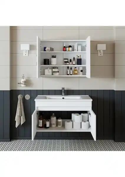 Banos Roomart 2 Kapaklı MDF Beyaz Banyo Dolabı Detaylı İnceleme ve Kullanıcı Yorumları