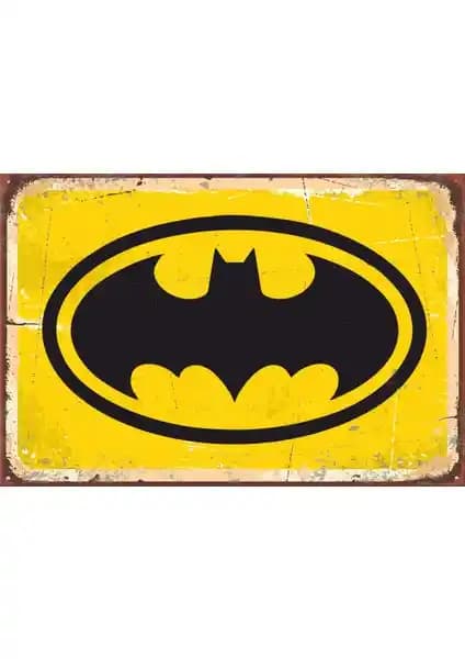 Batman Logo Retro Vintage Ahşap Poster 20x30 cm ile Şıklık ve Tarzı Yansıtın