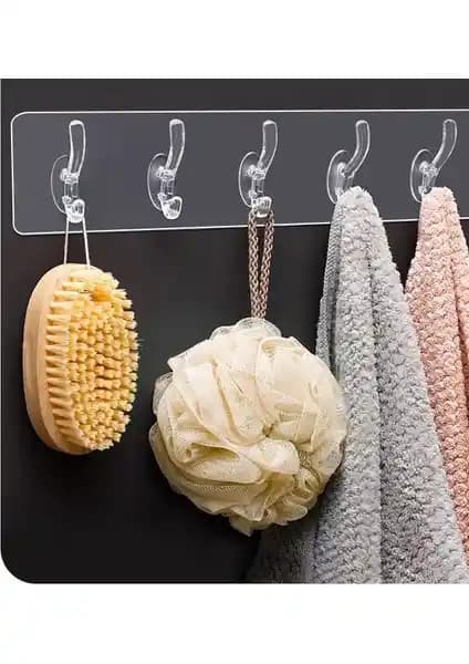 Baysa 5'li Şeffaf Yapışkan Askı: Estetik ve Fonksiyonellik ile Pratik Düzen Sağlar