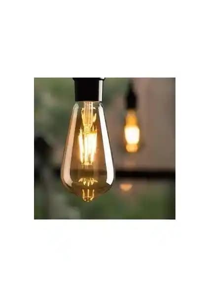 Begüsa Rustik LED Sarı Ampul 4W E27 - Estetik ve Enerji Verimli Dekoratif Aydınlatma