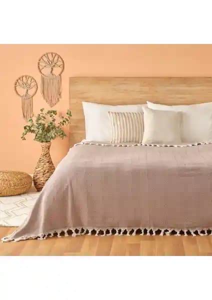 Bella Maison %100 Pamuk Nina Çift Kişilik Yatak Örtüsü: Şık ve Doğal Uyku Konforu Sunar