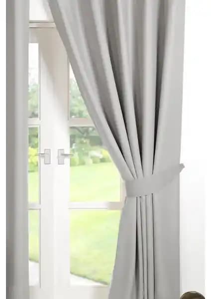 Belle Cose Blackout Karartma Naturel Gri Fon Perde Modern Evler İçin Uygun