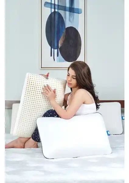 Bera Yatak Airlüks Hava Kanallı Ortopedik Visco Yastık Boyun ve Omuz Destekli