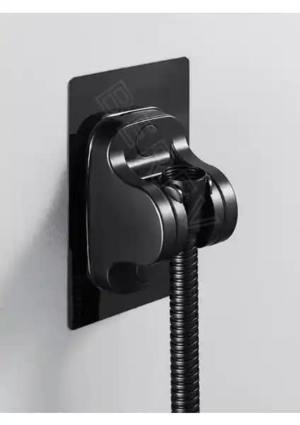 Berev Yapışkanlı Duş Başlığı Askısı Mafsal Siyah - Kolay Montaj ve Uzun Ömürlü Kullanım