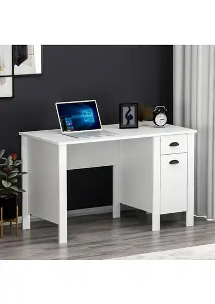 Betroya Teddy Beyaz Çalışma Masası: Modern ve Şık Tasarım ile Fonksiyonellik