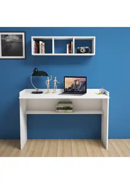 Bimossa Firuze Beyaz Çalışma Masası ve Raflı Tasarımı Hakkında Detaylı Bilgi