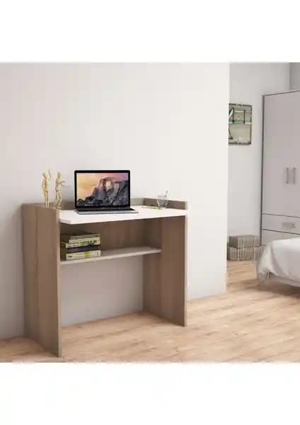 Bimossa S1020 Mehpare Çalışma Masası Ceviz Beyaz Modern ve Dayanıklı Tasarım