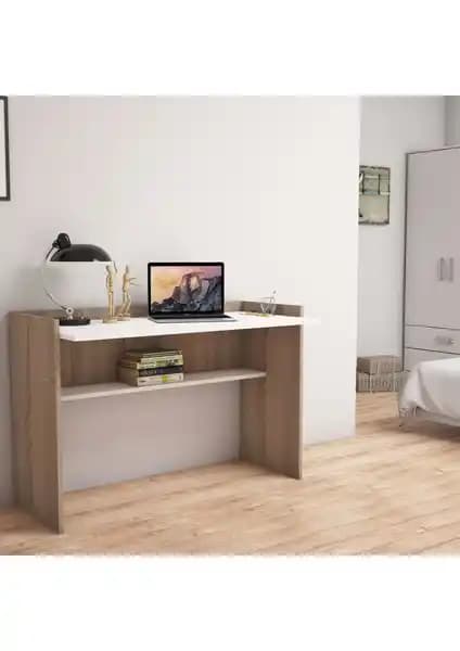 Bimossa S6020 Nazende Çalışma Masası Ceviz Beyaz Modern ve Dayanıklı Tasarım Özellikleri