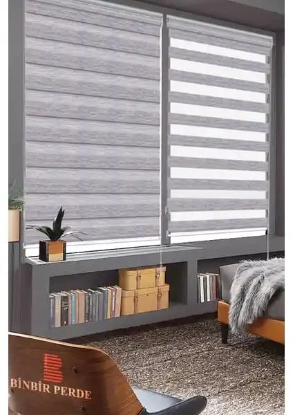 Binbir Perde Gri Beyaz Kırçıllı Zebra Perde: Modern ve Estetik Tasarım Çözümü