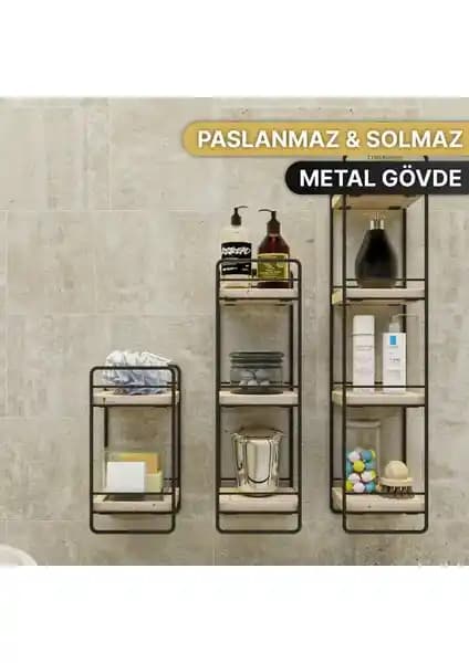 Bino 3'lü Set Rafı Doğal Ahşap Tasarımıyla Dayanıklı ve Şık Depolama Çözümü