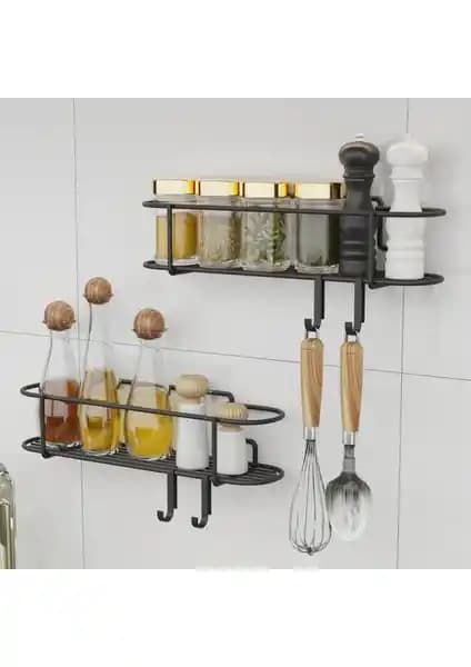 Bino Baharatlık 2'li Set Siyah Mat Metal Modern ve Dayanıklı Tasarım