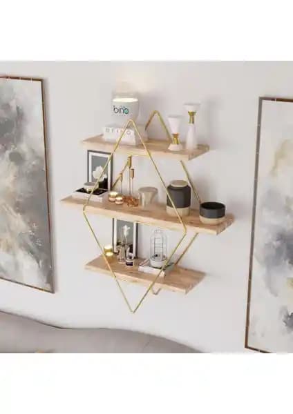 Bino Büyük Boy Prizma Masif Duvar Rafı: Modern ve Dayanıklı Dekoratif Çözüm