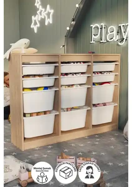 Bofigo 12 Sepetli Çok Amaçlı Dolap Modern Tasarım ve Güvenli Malzeme ile Ev Dekorunu Tamamlar