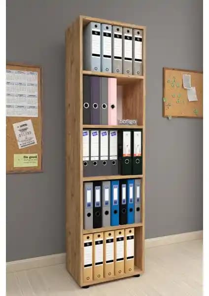 Bofigo 5 Raflı Kitaplık ve Çok Amaçlı Dolap Modern, Dayanıklı ve Kolay Kurulumlu Tasarım