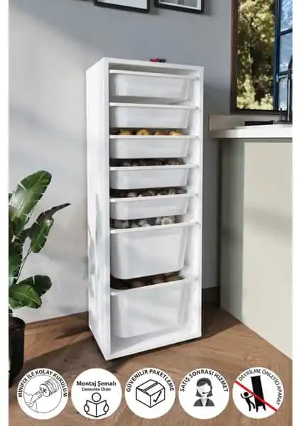 Bofigo 7 Sepetli Çok Amaçlı Dolap: Modern ve Dayanıklı Depolama Çözümü