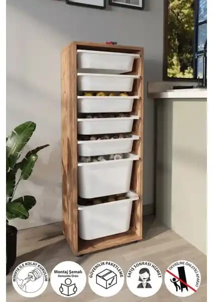 Bofigo 7 Sepetli Dolap: Çok Amaçlı Modern Tasarım ve Dayanıklılık Özellikleri