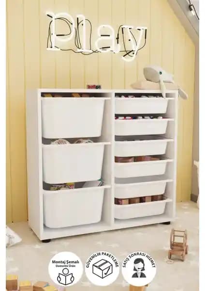 Bofigo 9 Sepetli Çok Amaçlı Dolap: Estetik ve İşlevsellik Sunan Çok Yönlü Depolama Çözümü