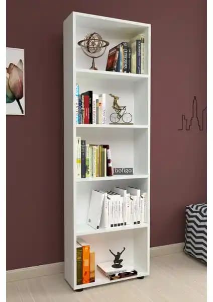 Bofigo Dekoratif 5 Raflı Kitaplık: Modern ve Şık Depolama Çözümü