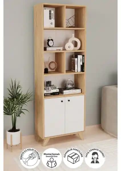 Bofigo Smyrna Dekoratif Kitaplık Modern Tasarım ve Kolay Kurulum Özellikleriyle
