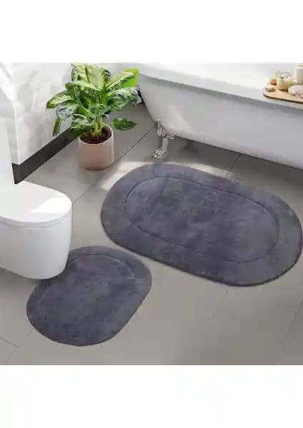 Bonny Home 2'li Rixos Gri Kaymaz Taban Banyo Paspası ve Halısı Seti İncelemesi