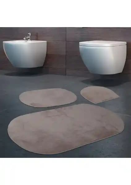 Bonny Home 3'lü Rixos Vizon Banyo Paspası ve Halısı Seti Modern ve Şık Tasarım