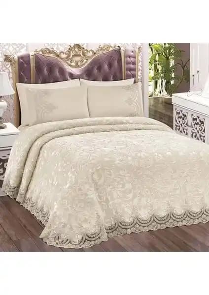 Bonny Home Fransız Dantelli Çift Kişilik Yatak Takımı Şıklık ve Kalitenin Buluşması