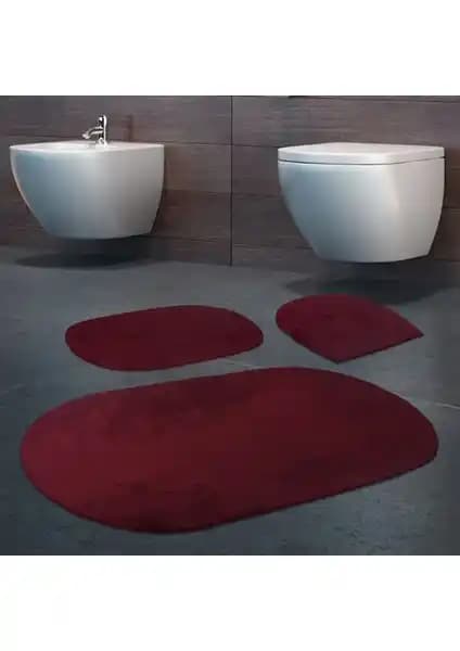 Bonny Home Rixos Mürdüm 3'lü Banyo Paspası ve Halı Seti Modern ve Şık Tasarım