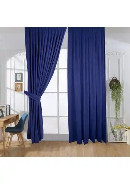 Brillant Panama Lacivert Fon Perde Modern ve Şık Tasarımıyla İç Mekânlara Uyum Sağlar