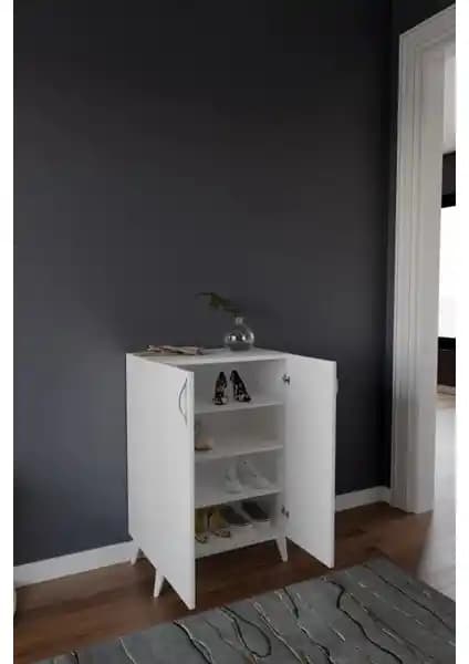 BSH Gülbay Mobilya 4 Raflı Suntalam Ayakkabılık Modern ve Çok Amaçlı Depolama Çözümü