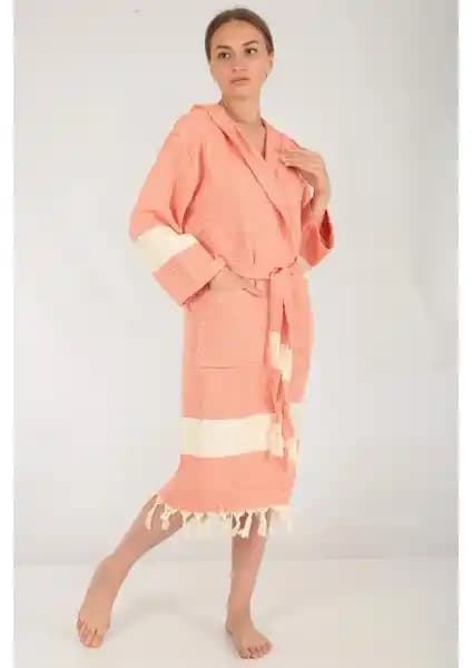 Buldan Concept Celena Peştemal Bornoz Turuncu Renkli Yüksek Kaliteli Pamuklu Tasarım