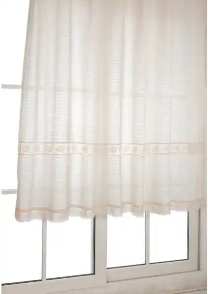 Buldan Işi Otantik Monika Ara Dantel Keten Perde - Geleneksel ve Modern Tasarım Bir Arada