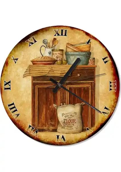 Cakasepetim Retro Mutfak Duvar Saati Şıklık ve Fonksiyonelliği Bir Arada Sunar