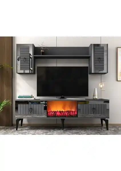 Cantek Dizayn Linda Şömineli TV Ünitesi Takımı: Modern ve Fonksiyonel Tasarım Özellikleri