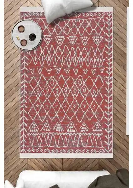 Caretta Home Mistik Desenli Çift Taraflı Dokuma Kilim Modern ve Dayanıklı Tasarım